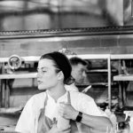 chefs at work in a restaurant kitchen