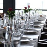 elegant table setting in modern restaurant